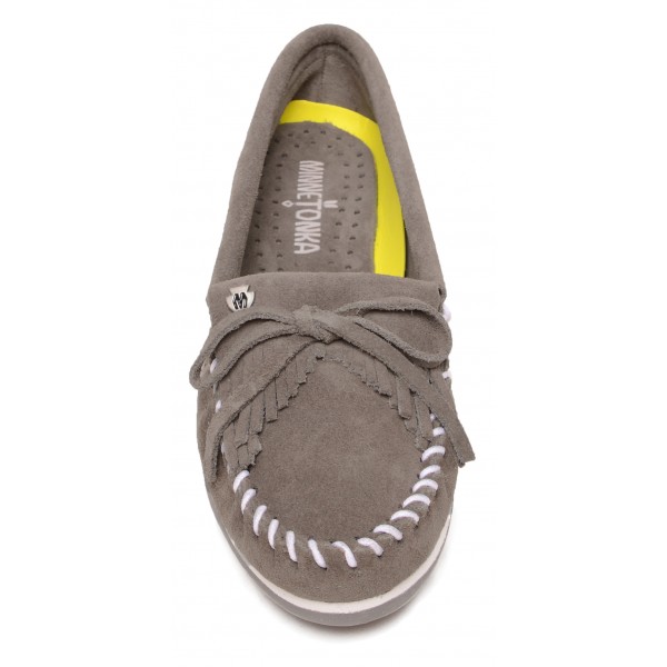 Minnetonka Kilty Plus Moccasin - Gray - Image 2