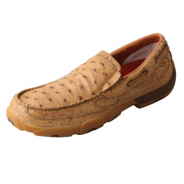 Menâ€™s Twisted X Ostrich Slip-On Driving Moc