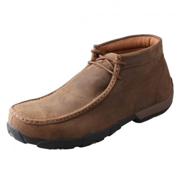 Menâ€™s Twisted X Work Steel Toe Distressed Chukka Driving Moc