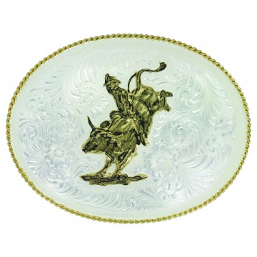 Montana Silversmith Western Belt Buckle with Bull