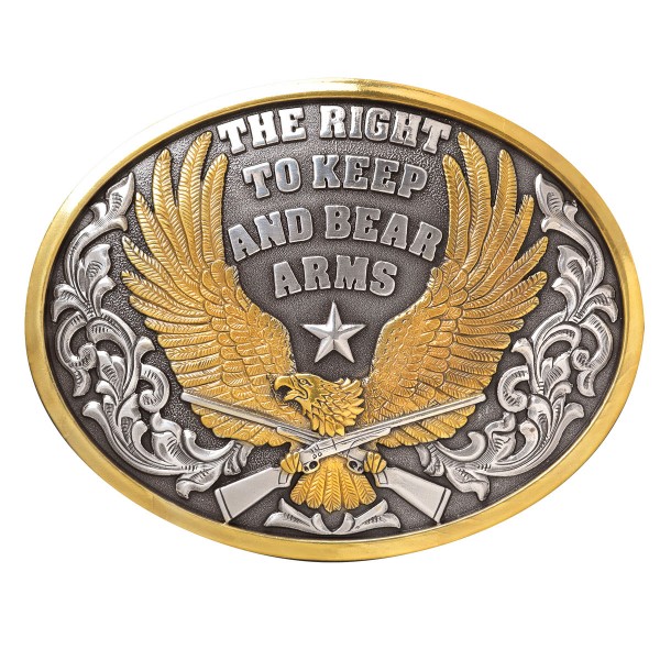 Oval Right To Bear Arms Buckle