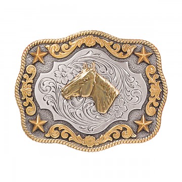 Youth Rectangle Horsehead Buckle