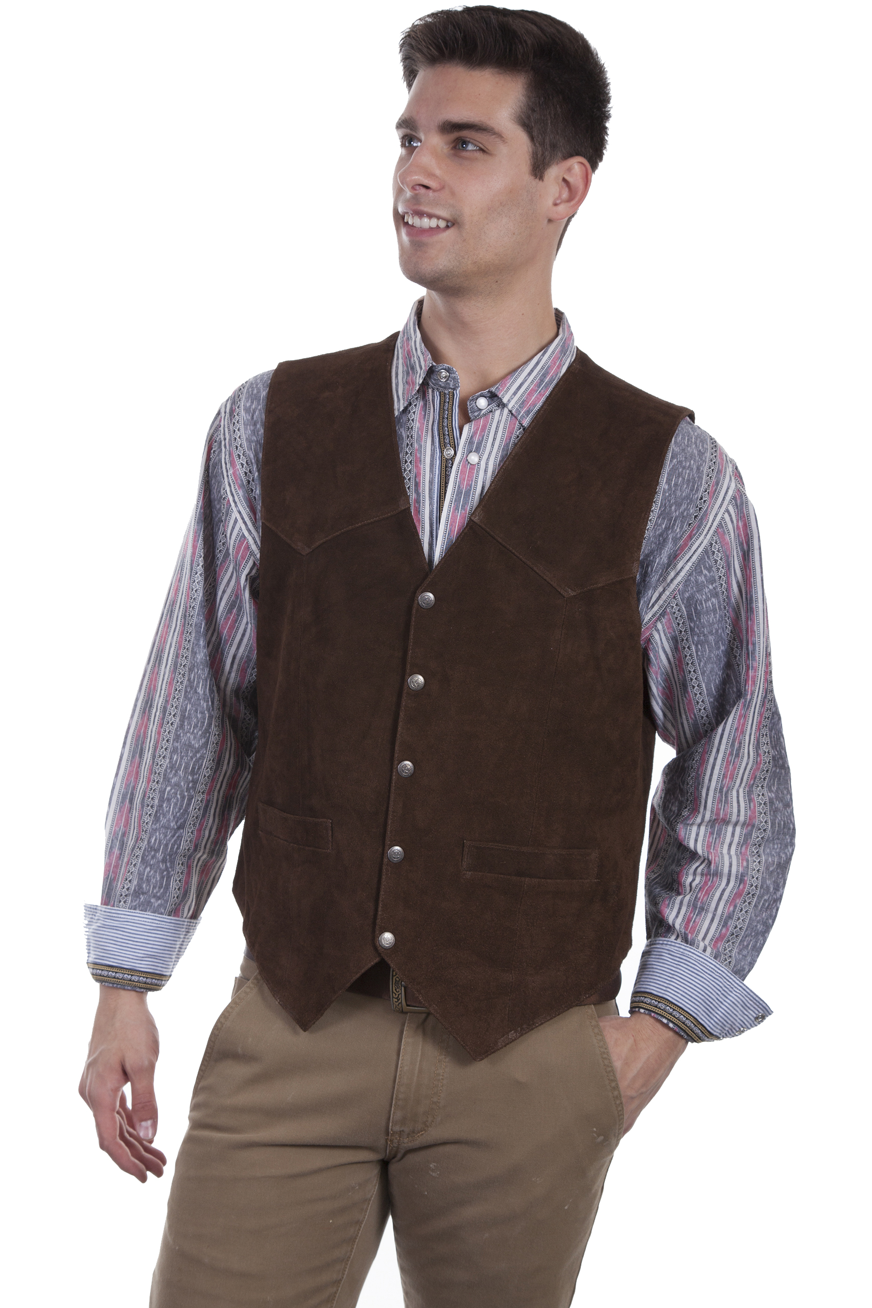 Men’s Scully Snap Front Calf Suede Vest – Lowry's Western Shop