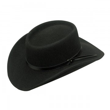 Black Crushable Gambler Hat