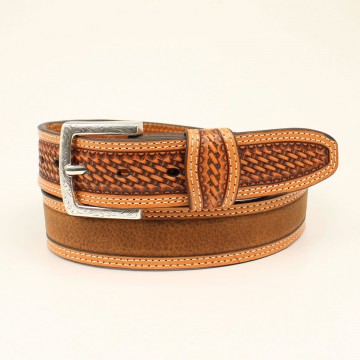 Classic Strap Tan Embossed Belt