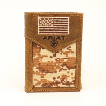 Ariat Trifold Brown Digital Camo Embroidered Flag