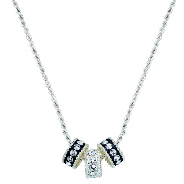 Montana Silversmith Crystal Shine 3-Ring Necklace