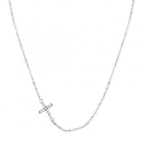 Montana Silversmith Quiet Faith, Tiny Crystal Cross Choker