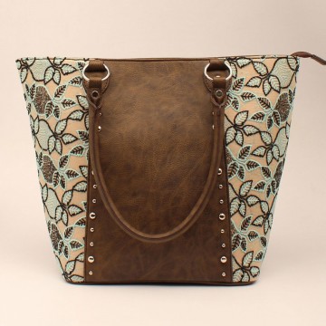 Angel Ranch Mint Leaf Lace Tote Bag