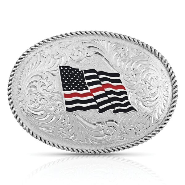 Montana Silversmith Thin Red Line Flag Buckle
