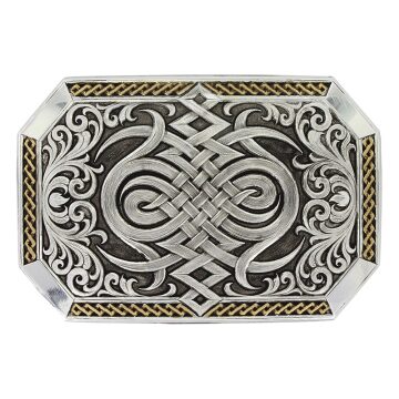 Montana Silversmith Antiqued Two Tone Western Celtic Knot Buckle