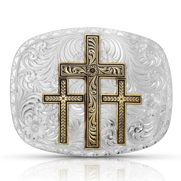 Montana Silversmith Two-Tone Triple Cross Buckle