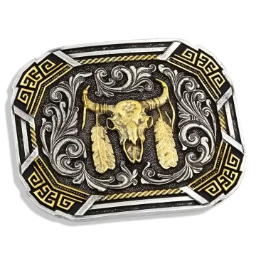 Montana Silversmiths Southwestern Flair Buffalo Skull Attitude Buckle
