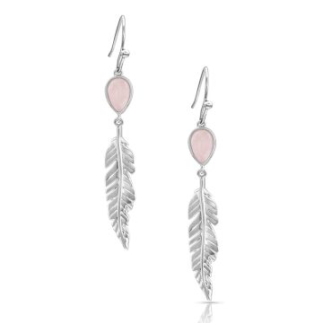 Montana Silversmiths Dreamy Rose Feather Earrings