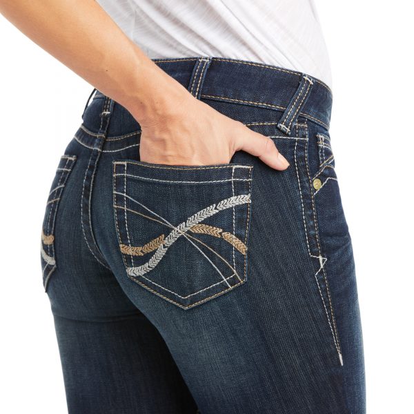 Ariat R.E.A.L. Mid Rise Arrow Fit Kylee Straight Jean - Image 3