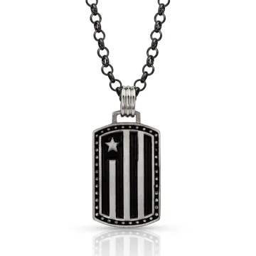 Montana Silversmiths Independence Day Flag Necklace