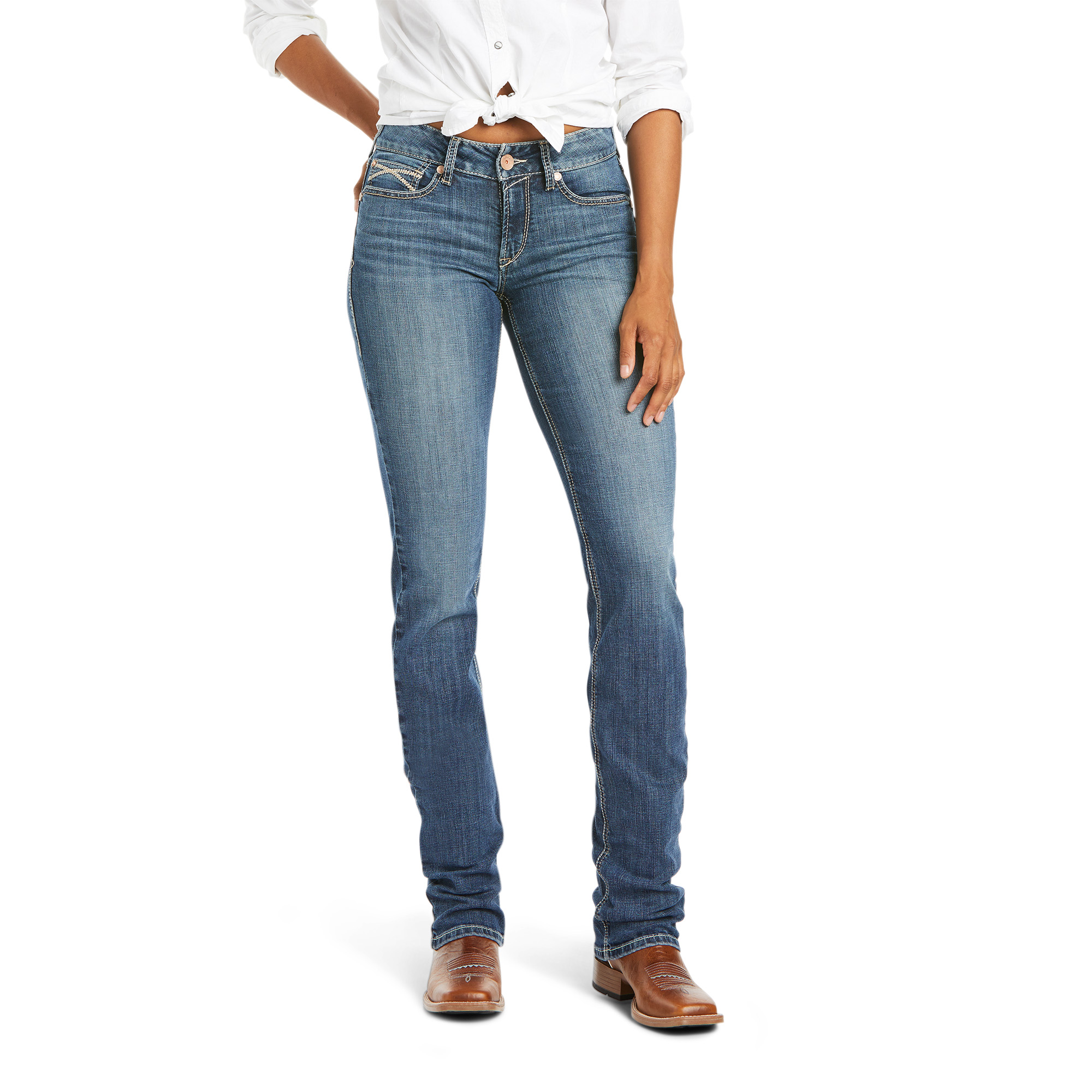 Ariat R.E.A.L. Perfect Rise Amethyst Stackable Straight Leg Jean ...