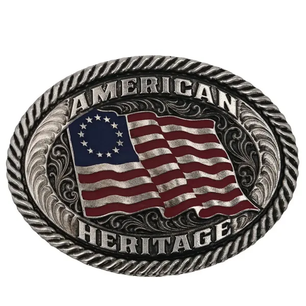 Montana Silversmiths Betsy Sparkling Patriotic Attitude Belt Buckle