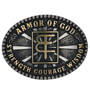 Montana Silversmith's Armor of God Oval Warrior Collection Attitude Buckle