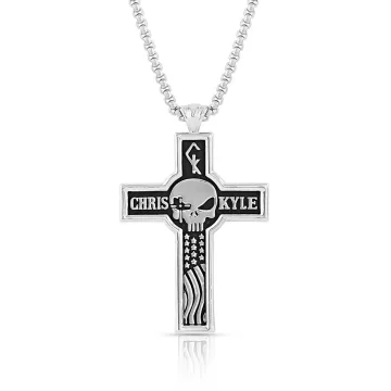 Montana Silversmith's Combat Zone Chris Kyle Cross Necklace