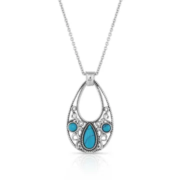 Montana Silversmiths New World Stone Teardrop Necklace