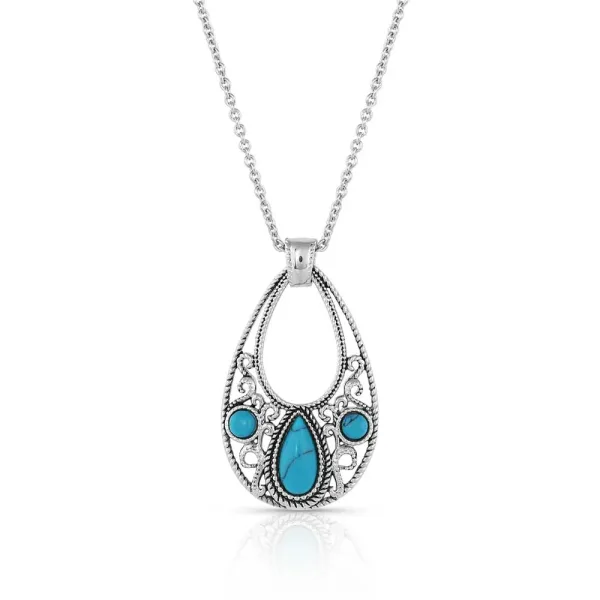 Montana Silversmiths New World Stone Teardrop Necklace
