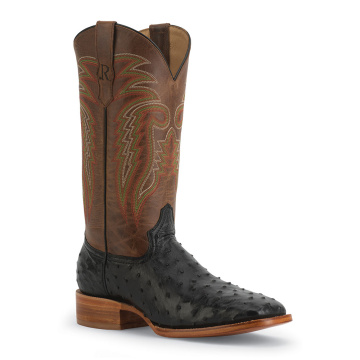 R Watson Black Full Quill Ostrich