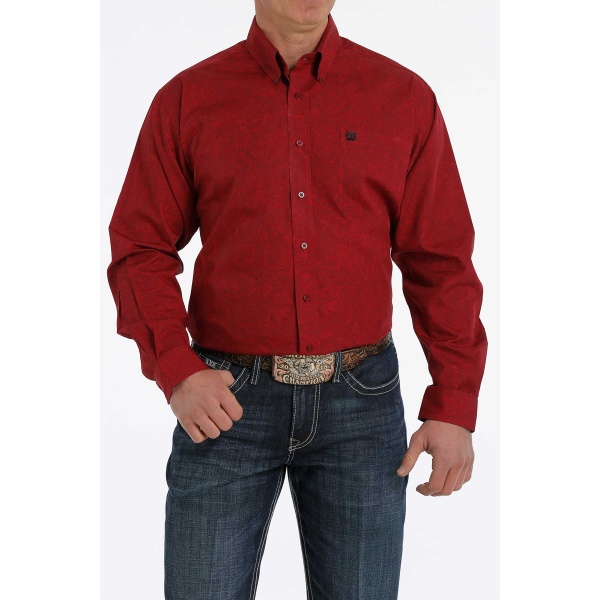 Mens Cinch Shirt Burgundy