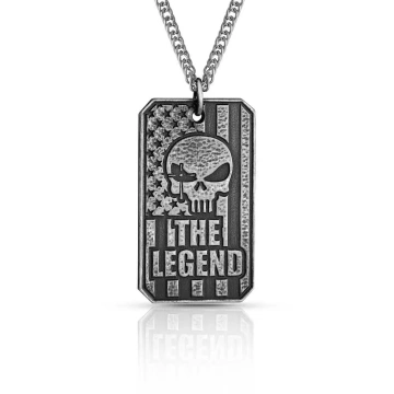 Montana Silversmiths The Legend Chris Kyle Glory Dog Tag Necklace