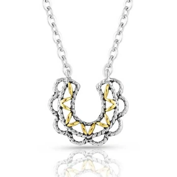 Montana Silversmiths Lucky Montana Gold Horseshoe Necklace