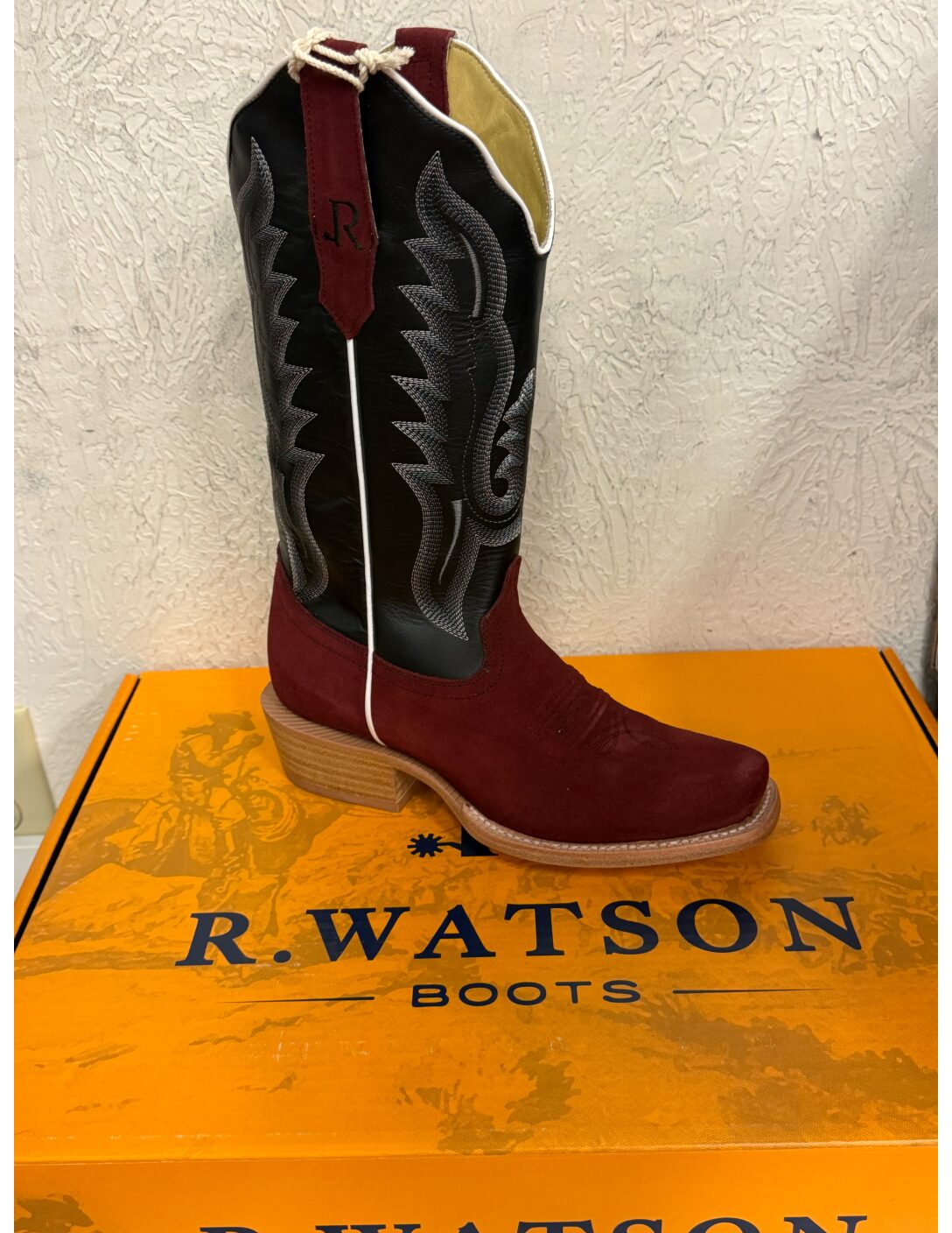 R. Watson Maroon Suede