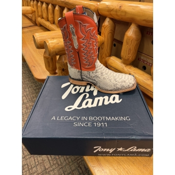 Mario Natural Python Wide Square Toe